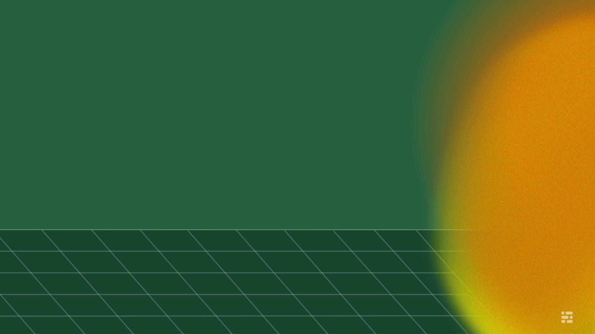 Fond vert avec lueur jaune-orangée
